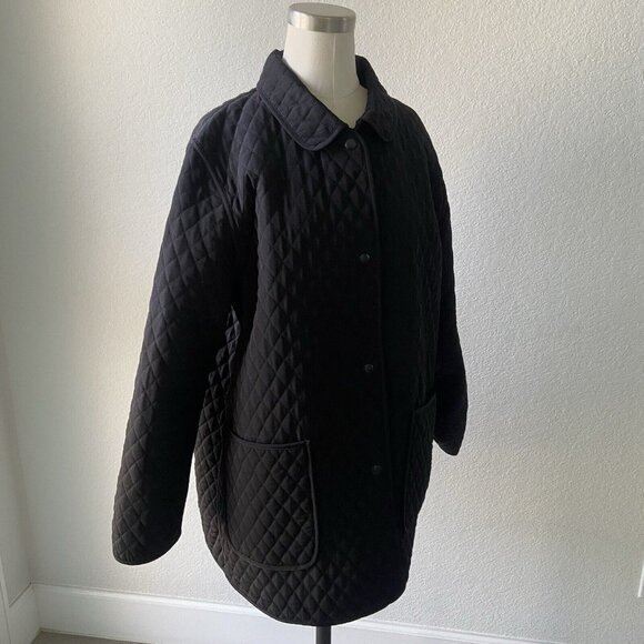 Jones New York Black Quilted Jacket - Picture 1 of 7